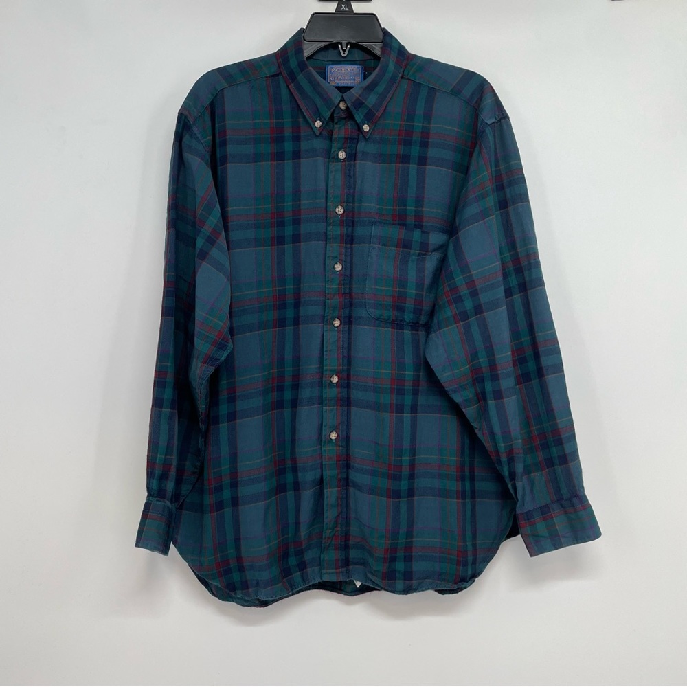 Vintage Pendleton 100% Virgin Wool Check  Shirt Size XL Made in USA
